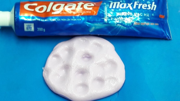 DIY toothpaste slime! No borax, detergent, Contact Lens Solution, liquid starch, or eye drops