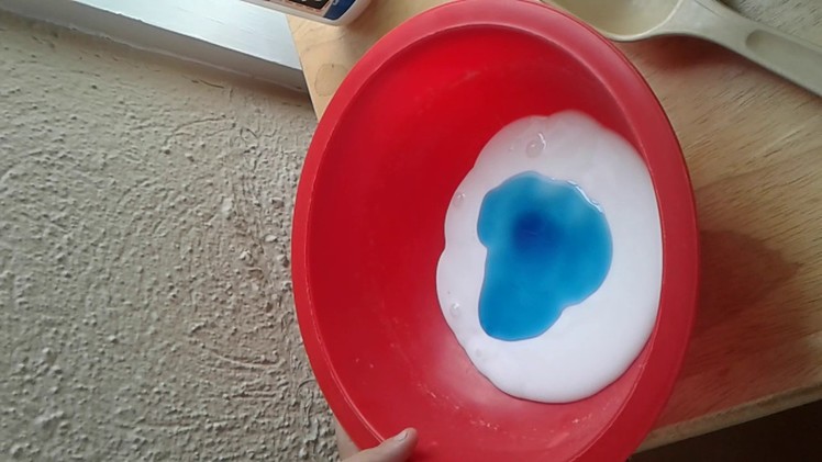 Easy homemade slime glue, shaving cream, tide