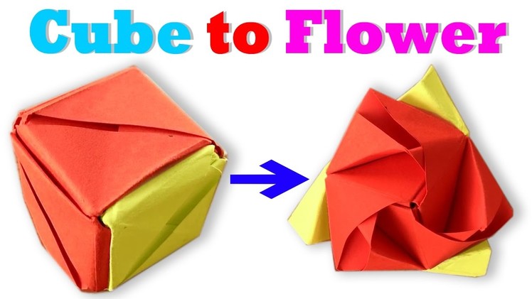 How To Make an Origami Magic Cube Rose (Valerie Vann) Stey by Step - Paper Magic Cube Rose Tutorial