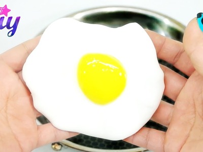 How to make Fried Egg SLIME DIY - Saline solution Slime