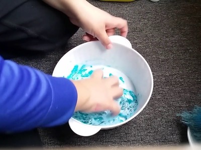 How to make slime with glue, food coloring, and detergent