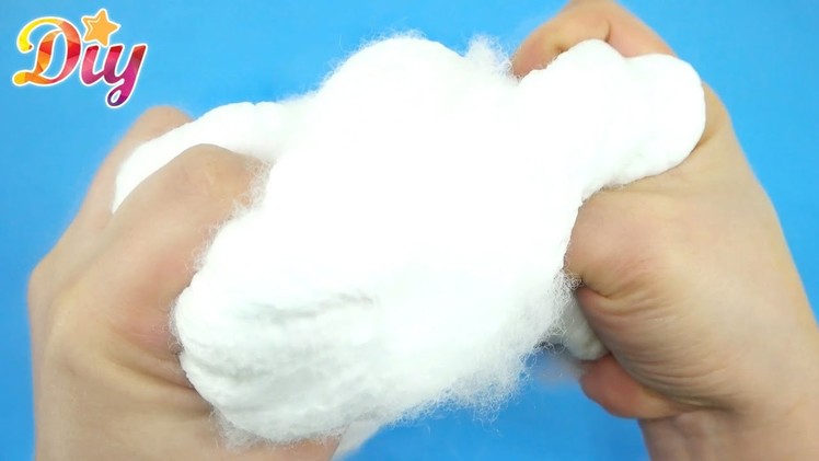 REAL CLOUD FLUFFY SLIME!!! HOW TO MAKE COTTON SLIME DIY