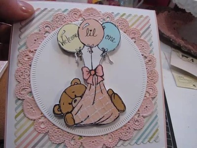 Baby cards for Kimbo Kreations. .welcome baby girl!