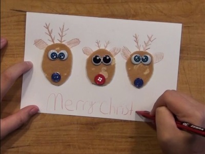 DYI Reindeer Greeting Card