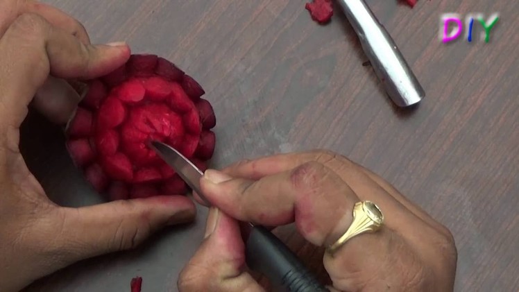 Food Carving - Beetroot Flower 33