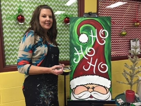 Ho Ho Ho Santa Painting by Lane McKinley (Live painting in fast motion)