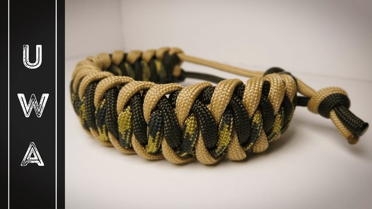 How to make a Cascading Ladders Bar Paracord Bracelet[MAD MAX STYLE] [NO BUCKLE NEEDED]