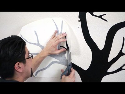Installing a Tree Wall Decal using Center Hinge Method