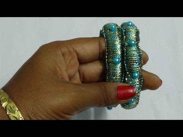 Knotting Weave Silk Thread Bangles Making Tutorial - Latest Fancy Design