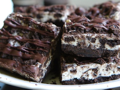 No-Bake Oreo Cookies and Cream Bars Recipe - Hot Chocolate Hits