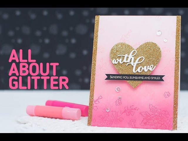 Valentine's Day Card with Gold Glitter Heart
