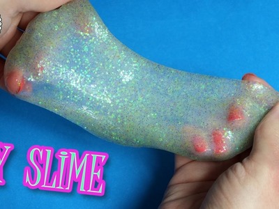 DIY Glitter slime! How to make slime with glue and baking soda