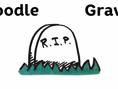 Easy Doodle - Grave - Halloween - Step by Step Draw