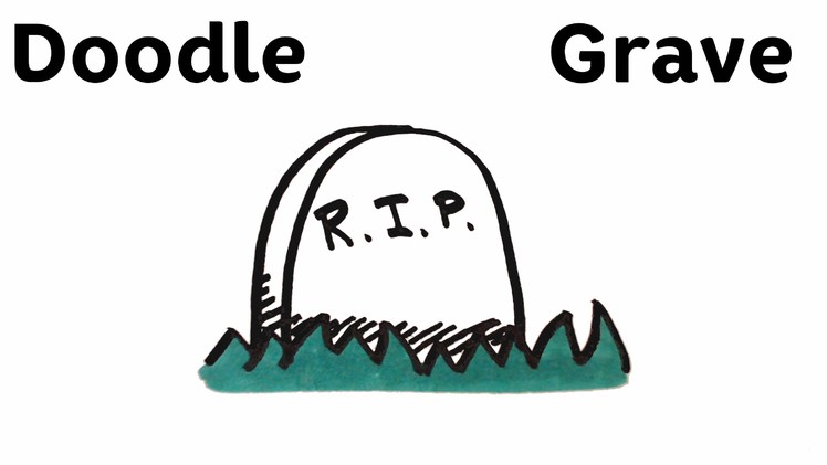 Easy Doodle - Grave - Halloween - Step by Step Draw