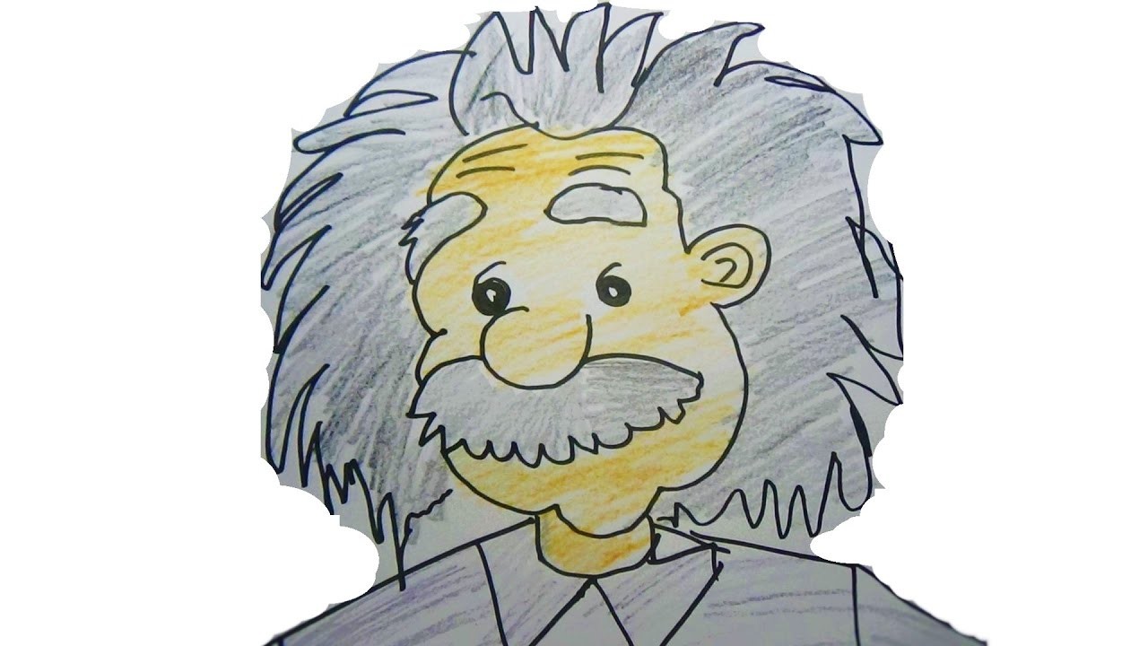 Easy Drawing For Kids Albert Einstein Part 3