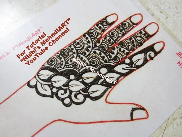 Easy Leaf Arabic Henna Mehndi Design for Back Hand Tutorial