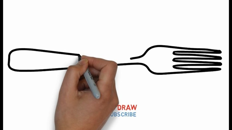 Easy Step For Kids How To Draw a Fork