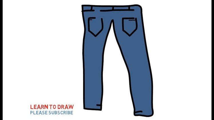 Easy Step For Kids How To Draw a Jeans