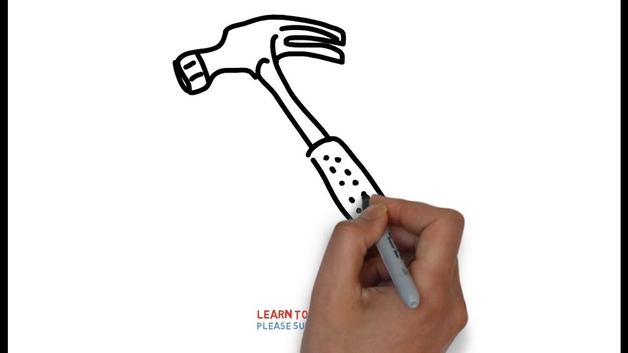 Easy Step For Kids How To Draw a Hammer
