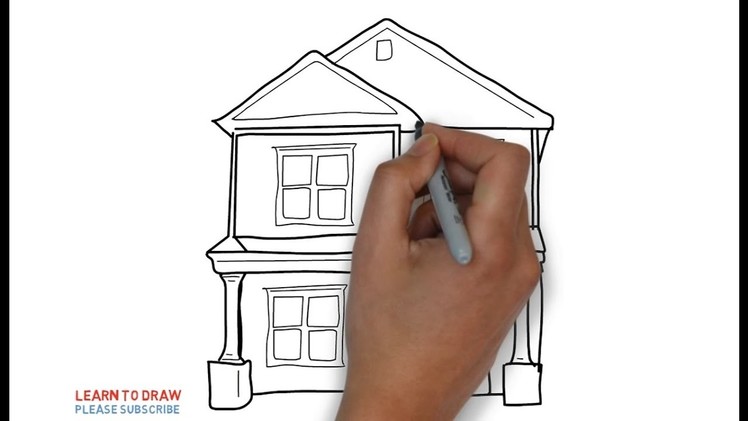 Easy Step For Kids How To Draw The Terraced Houses