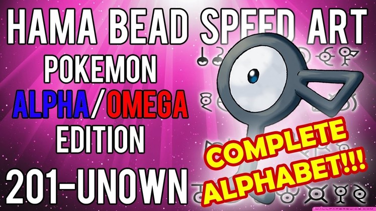 Hama Bead Speed Art | Pokemon | Alpha.Omega | Timelapse | 201 - Unown