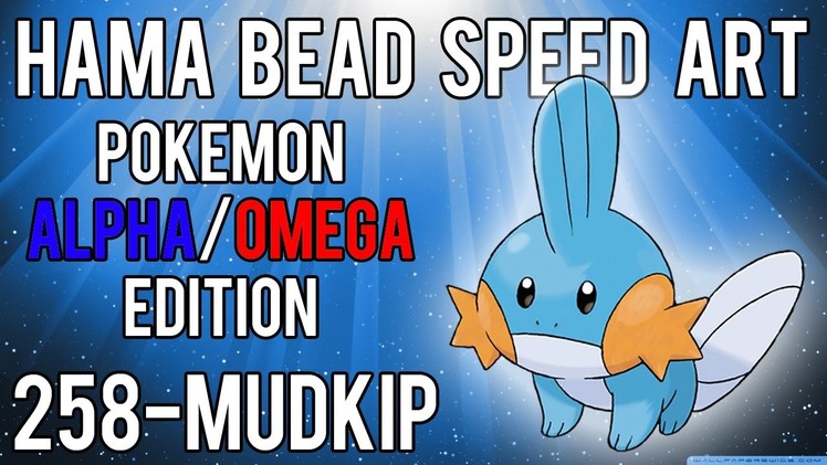 Hama Bead Speed Art | Pokemon | Alpha.Omega | Timelapse | 258 - Mudkip