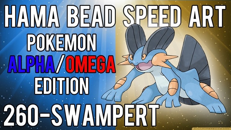 Hama Bead Speed Art | Pokemon | Alpha.Omega | Timelapse | 260 - Swampert