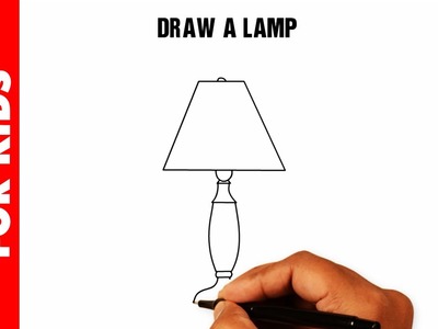 How to draw a lamp EASY and SIMPLE for kids in 30s