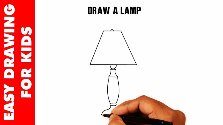 How to draw a lamp EASY and SIMPLE for kids in 30s