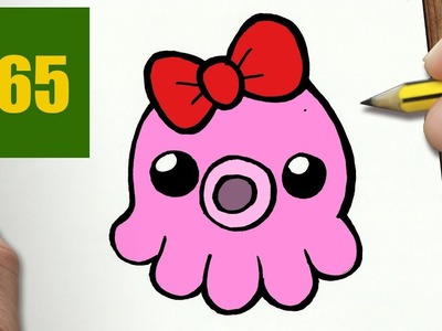 HOW TO DRAW A OCTOPUS CUTE, Easy step by step drawing lessons for kids