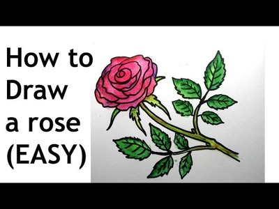 How to draw a rose (easy)