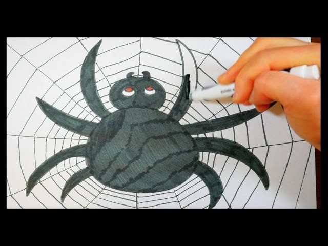 How To Draw A Spider | EASY Step By Step Demonstration For Kids