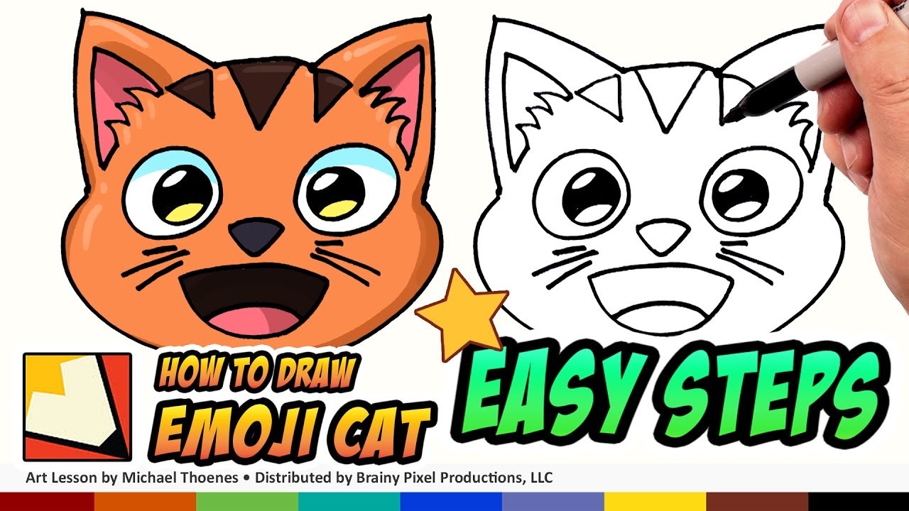 How to Draw Emojis Cat EASY STEP-BY-STEP for Beginners - YOU CAN DO IT!