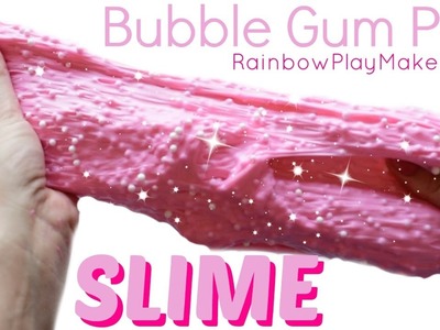 HOW TO MAKE FLUFFY BUBBLE GUM PINK FLOAM SLIME ♥ EASY TUTORIAL ♥ SATISFYING DIY Video
