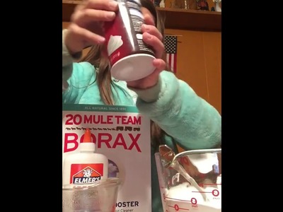 How to make slime with shaving cream ,borax,and glue