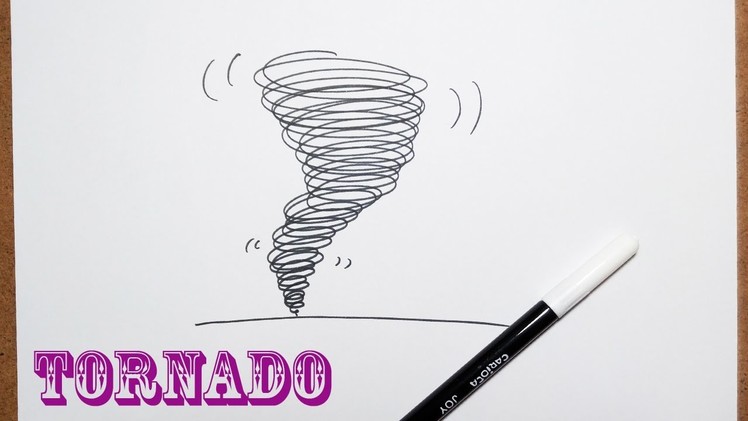 HowTo Draw a Tornado - VERY EASY - Drawing For Kids!