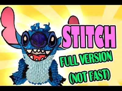 3D MODULAR ORIGAMI #109 STITCH. Lilo & Stitch FULL VERSION (NOT FAST)