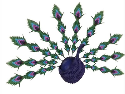 3D Origami Peacock Tutorial