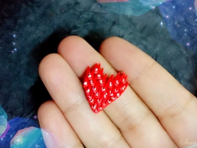 3d origami small heart
