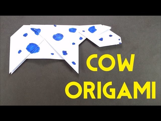 Cow Origami Tutorial - Easy and Fun Origami Tutorial for Beginners - Cattle Farm Animal
