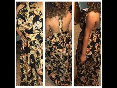 DIY Gathered Maxi Dress by  d.simoneboutique