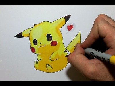 Drawing a kawaii Pikachu - Pokemon go