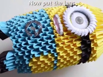 Easy Ways to Make 3D Toys Origami Minion Birthday Gifts