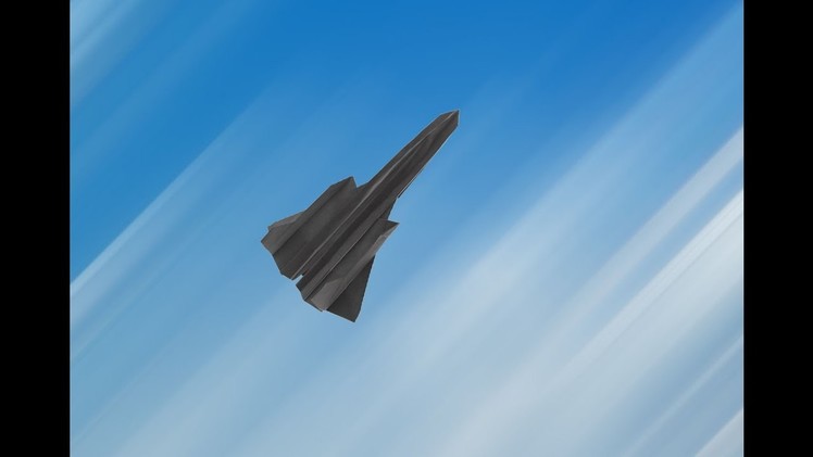 Flyable origami SR-71 Blackbird tutorial: by Ken Hmoob