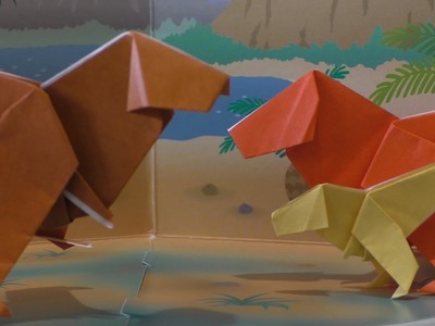 Origami adventure part 7: Dinosaurs (T-rex. Tyrannosaurus)