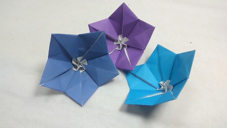 Origami Campanula. Bellflower. Ballon Flower [Tutorial]  - Naomiki Sato
