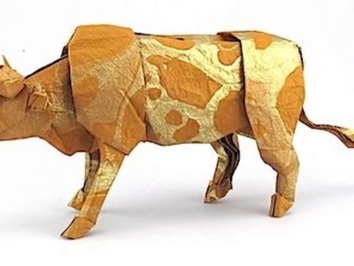 Origami cow satoshi kamiya :.折り紙の牛神谷哲史：