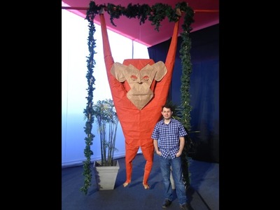 Origami Giant Monkey (Quentin Trollip) Mono gigante 折り紙 サル оригами учебник обезьяна гигант