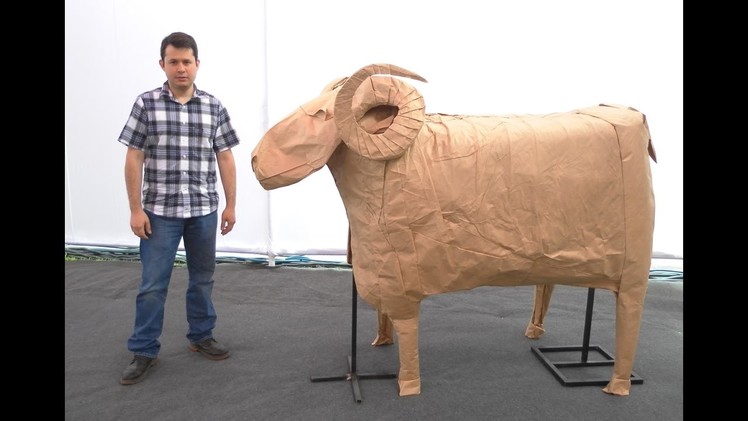 Origami Giant Sheep -  process  (Victoria Serova) Oveja gigante 折り紙 羊 оригами учебник овец гигант