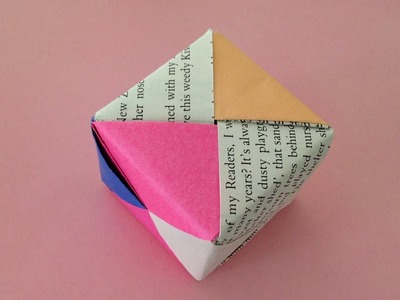 Origami Kusudama sonobe 6units instructions 折り紙のくす玉　薗部式ユニット　6枚組 立方体 折り方
